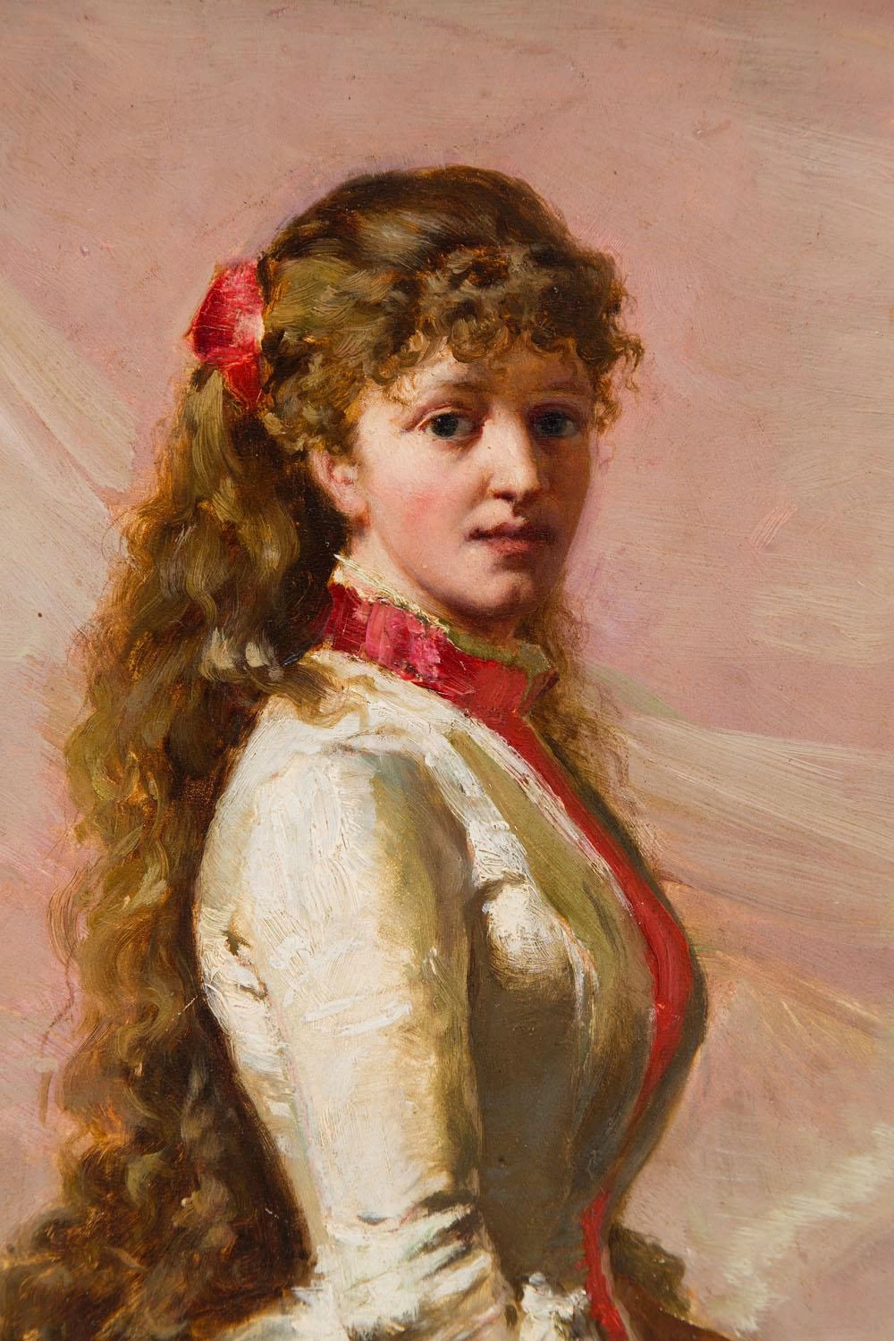 Parigina. Ragazza con un cesto di fiori - dettaglio